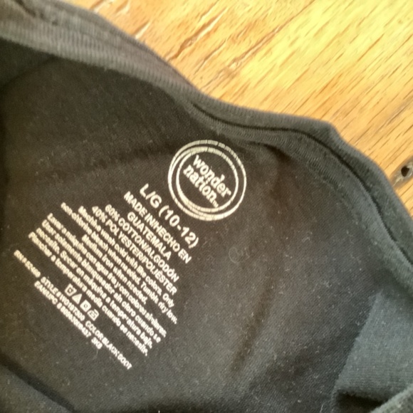 wonder Nation 10 12 black tshirt girls cotton MUST BUNDLE - Picture 2 of 4